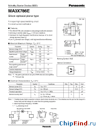 Datasheet MA786WA manufacturer Panasonic